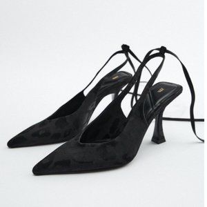 ‼️ NWT 🖤 ZARA BLACK SLINGBACK HEELED ‼️